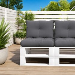 Warm Anthracite Pallet Cushions – Comfort You Can Trust
