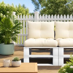 Comfortable Cream Pallet Cushions - 2 pcs for All Settings