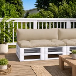 Comfortable and Reliable Taupe Pallet Cushions 2 pcs