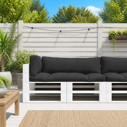 Practical and Stylish Black Pallet Cushions - 3 pcs