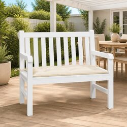 Reliable Garden Bench Cushion: Comfort and Value in Cream 100x50x7cm