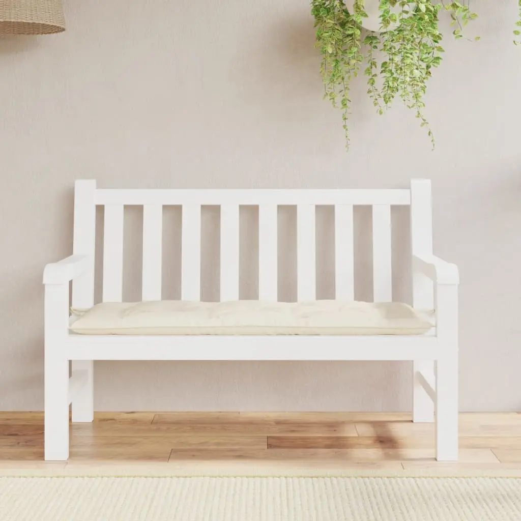 Garden Bench Cushion Cream Outdoor Pallet Cushion 120x50x7cm
