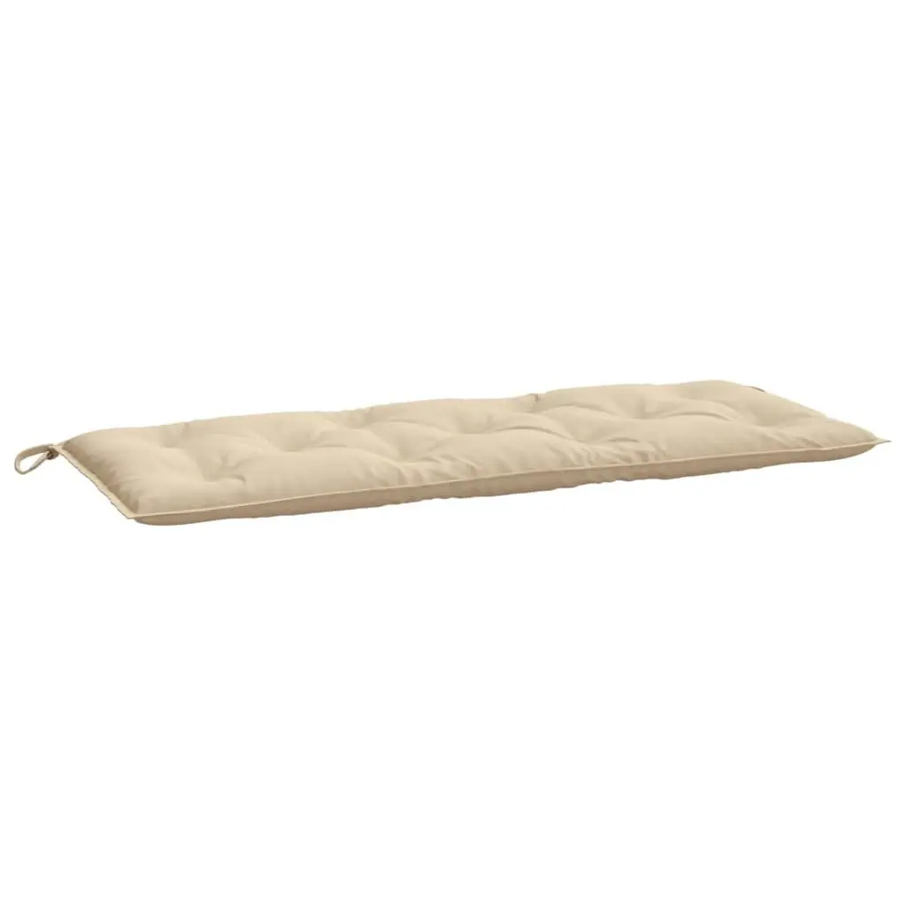 Garden Bench Cushion Outdoor Seating Pad 120x50x7cm Beige Oxford Fabric Water-Resistant