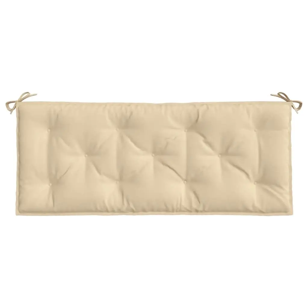 Garden Bench Cushion Outdoor Seating Pad 120x50x7cm Beige Oxford Fabric Water-Resistant