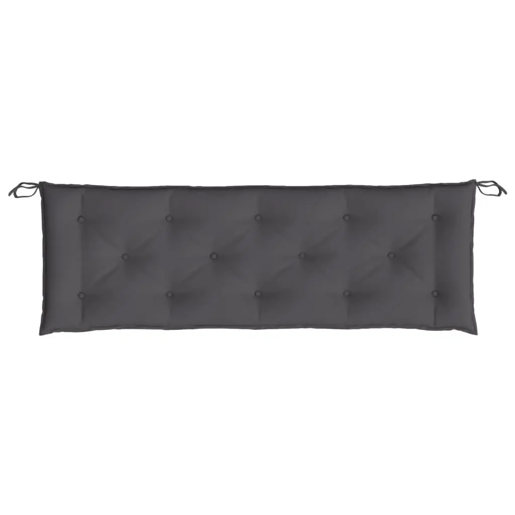 Outdoor Cushion Anthracite 150x50x7cm Bench Seat Pad for Garden and Patio Furniture