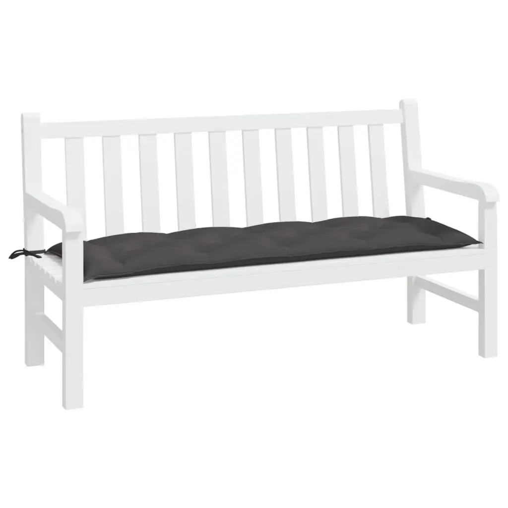 Outdoor Cushion Anthracite 150x50x7cm Bench Seat Pad for Garden and Patio Furniture
