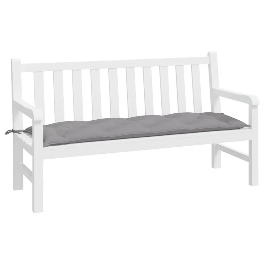 Garden Bench Cushion Outdoor Use 150x50 cm Grey Oxford Fabric
