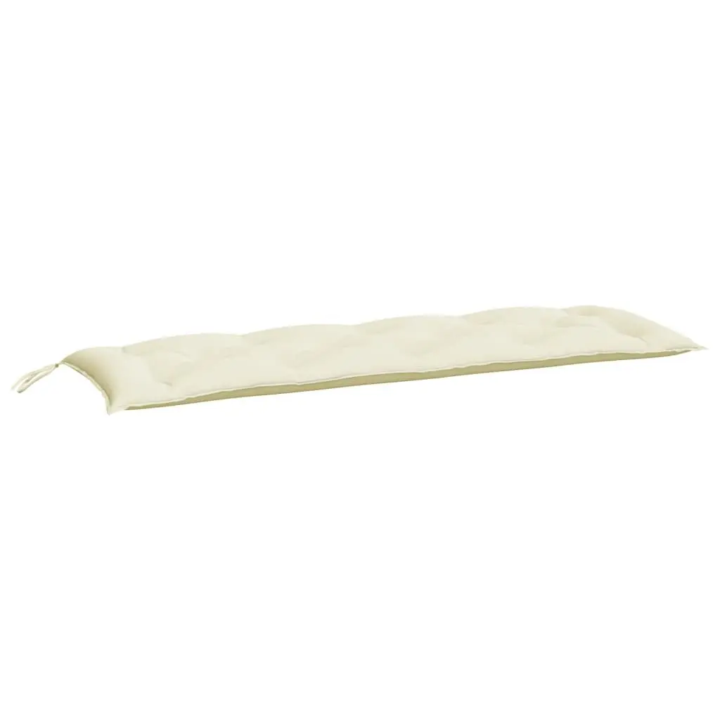 Garden Bench Cushion Outdoor Patio Seat Pad 150 x 50 x 7 cm Cream Water-Resistant Oxford Fabric