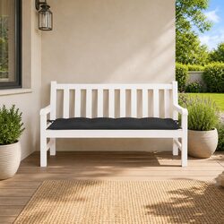 Reliable Black Garden Bench Cushion 150x50x7cm for Comfort