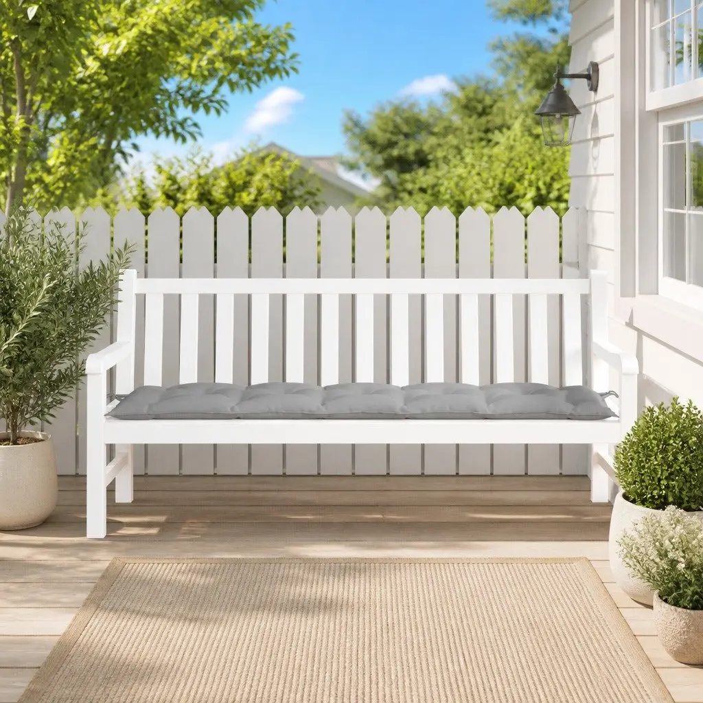 Grey Garden Bench Cushion
