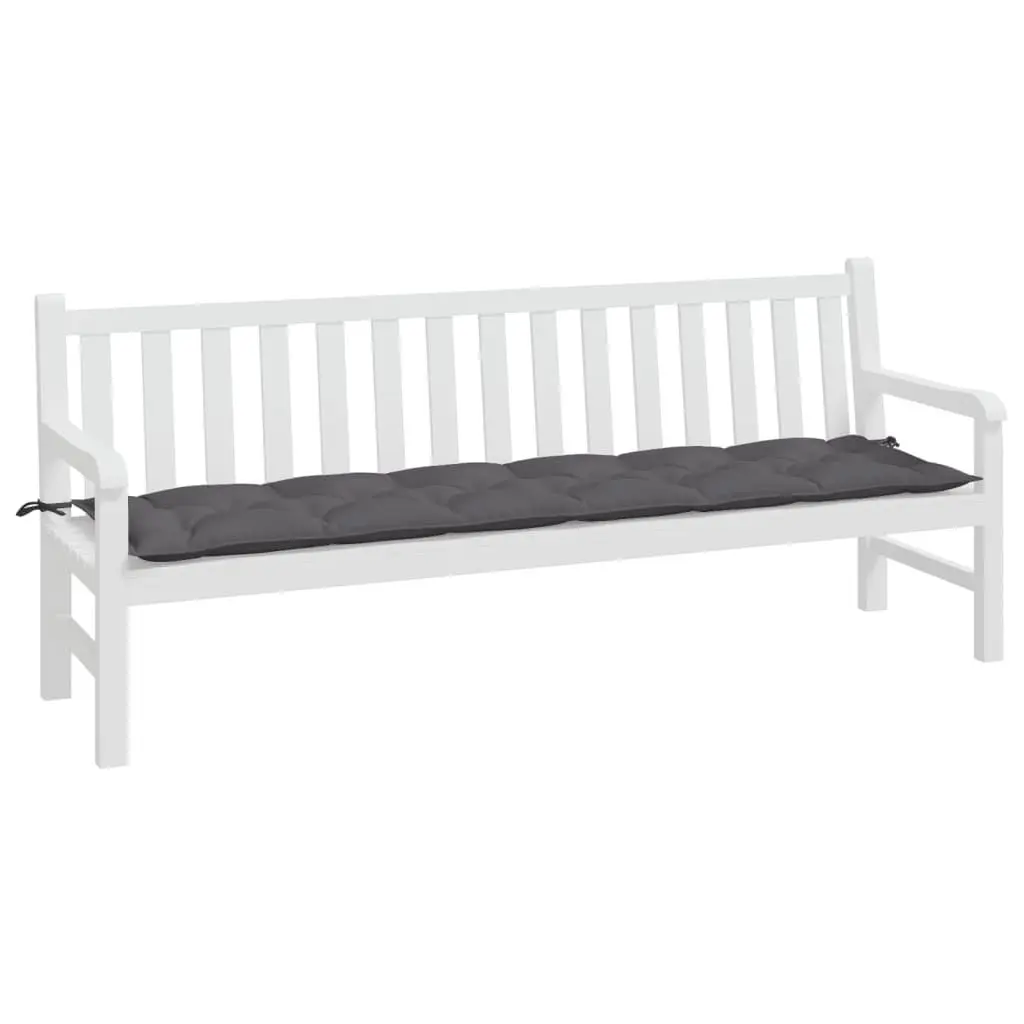 Garden Bench Cushion Anthracite 200x50x7cm Outdoor Patio Seat Pad