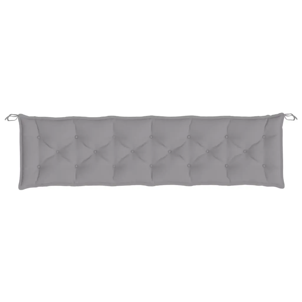 Garden Bench Cushion Outdoor Seating Pad 200x50x7cm Grey Water-Resistant