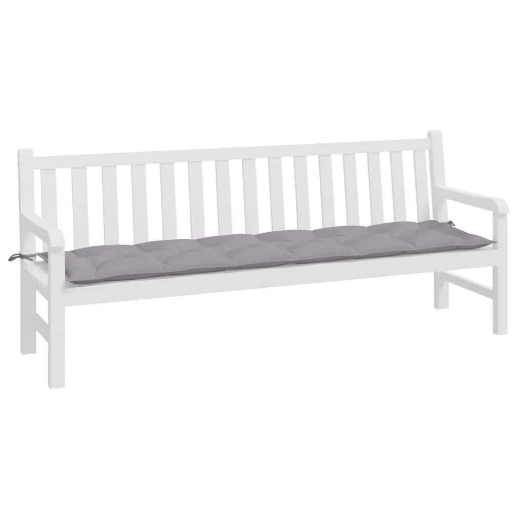 Garden Bench Cushion Outdoor Seating Pad 200x50x7cm Grey Water-Resistant