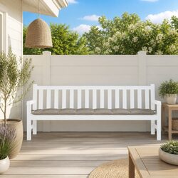 Reliable Garden Bench Cushion in Taupe - Comfort and Value 200x50x7 cm