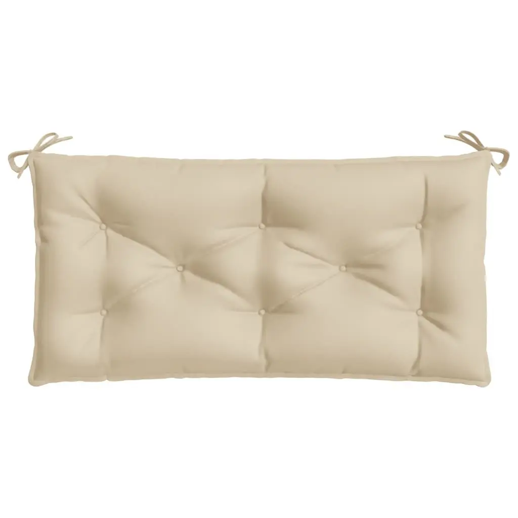 Garden Bench Cushions Outdoor Seating Pad 100 x 50 x 7 cm Beige 2 Piece