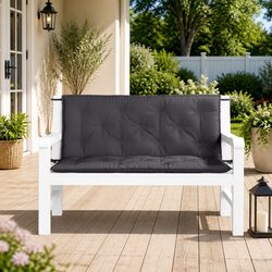 Garden Bench Cushions 2pcs Anthracite for Cozy Comfort