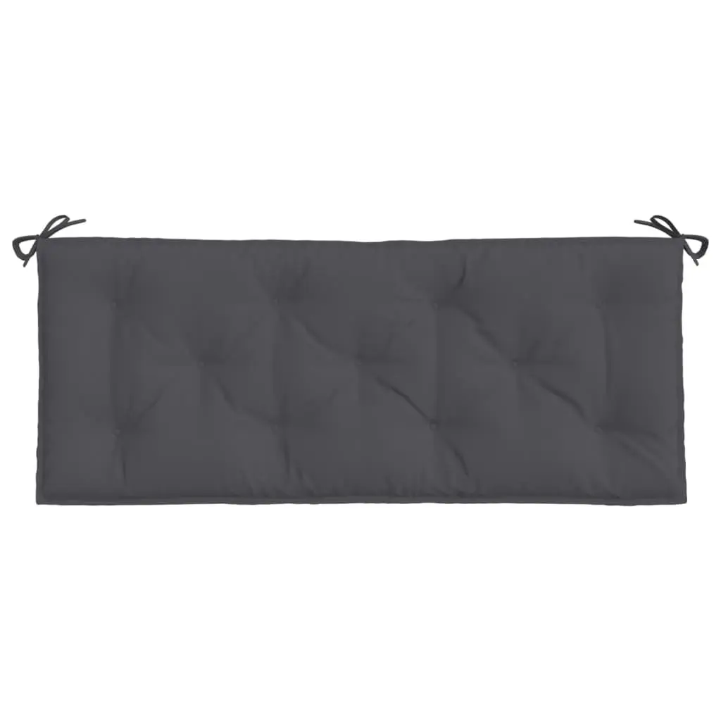 Garden Bench Cushions Outdoor Seat Pads 120 x 50 cm Oxford Fabric Anthracite 2 Piece