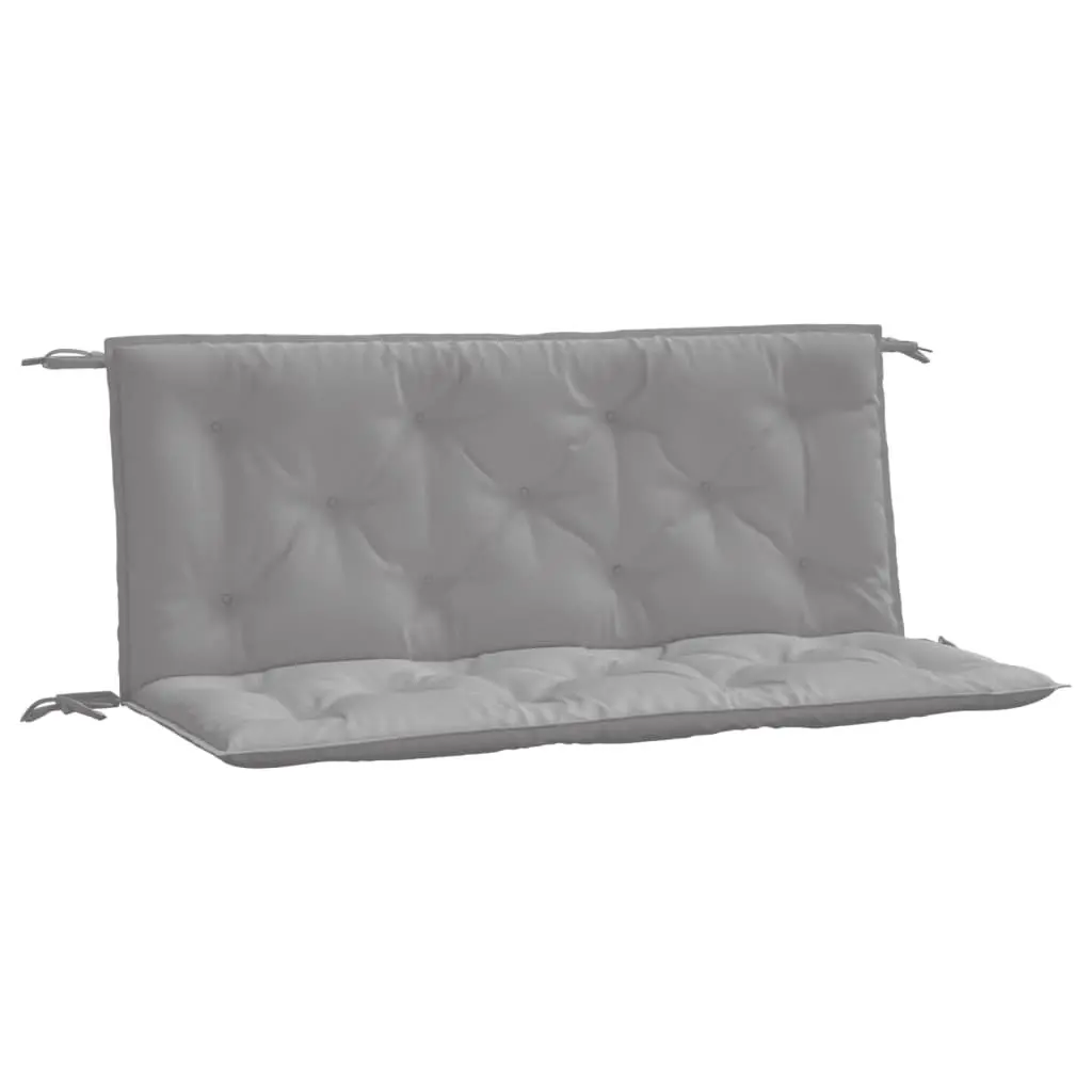 Garden Bench Cushions Outdoor Seating Pad 120x50x7cm Grey 2 Piece Set