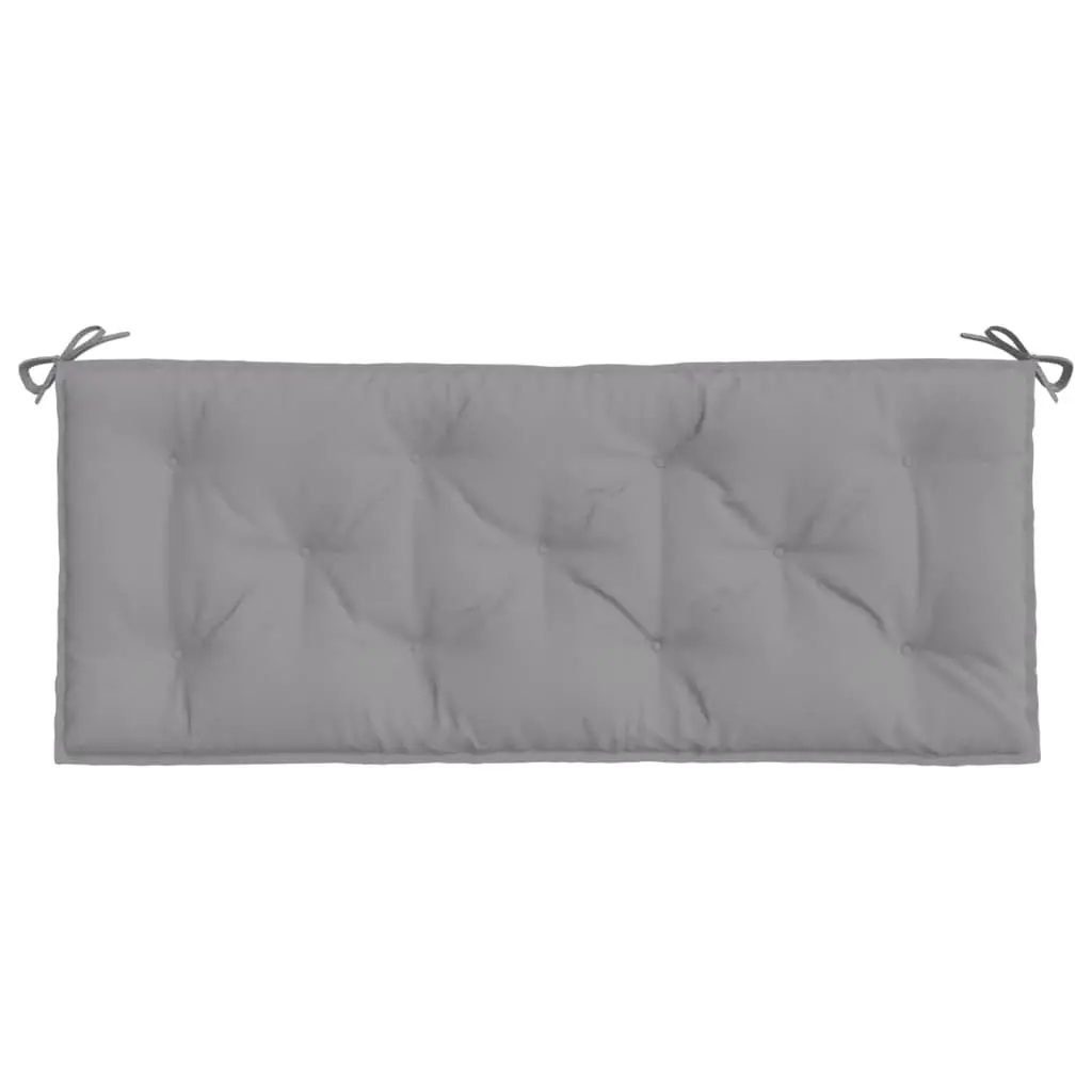 Garden Bench Cushions Outdoor Seating Pad 120x50x7cm Grey 2 Piece Set