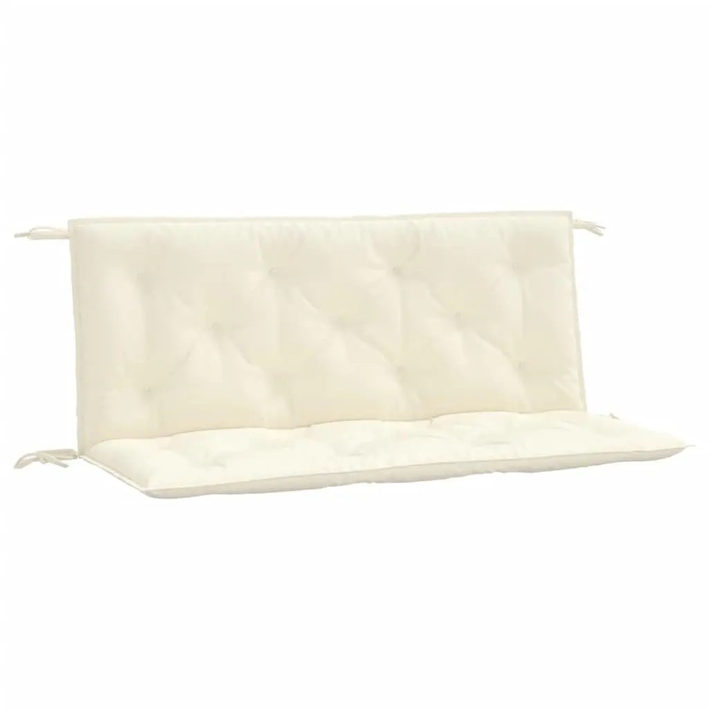 Garden Bench Cushions Outdoor Seating Pad 120 x 50 x 7 cm Cream 2 Pack