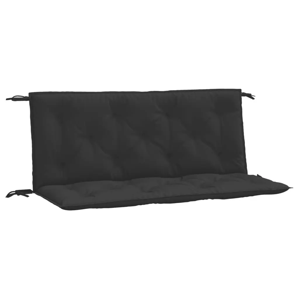 Garden Bench Cushions Outdoor Seating Pad 120x50x7cm Black 2 Piece Oxford Fabric