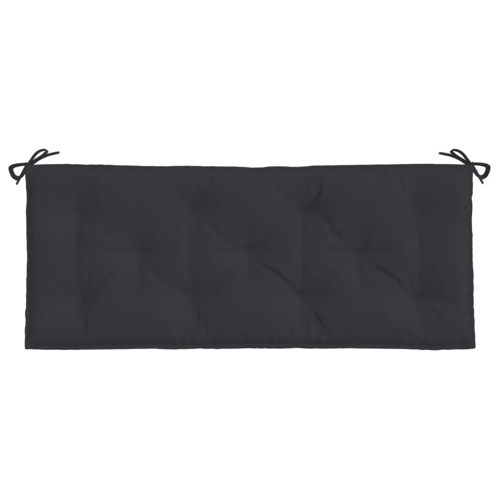 Garden Bench Cushions Outdoor Seating Pad 120x50x7cm Black 2 Piece Oxford Fabric