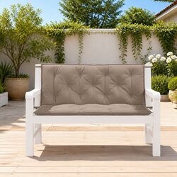 Comfort and Value: Taupe Garden Bench Cushions 2 Pack