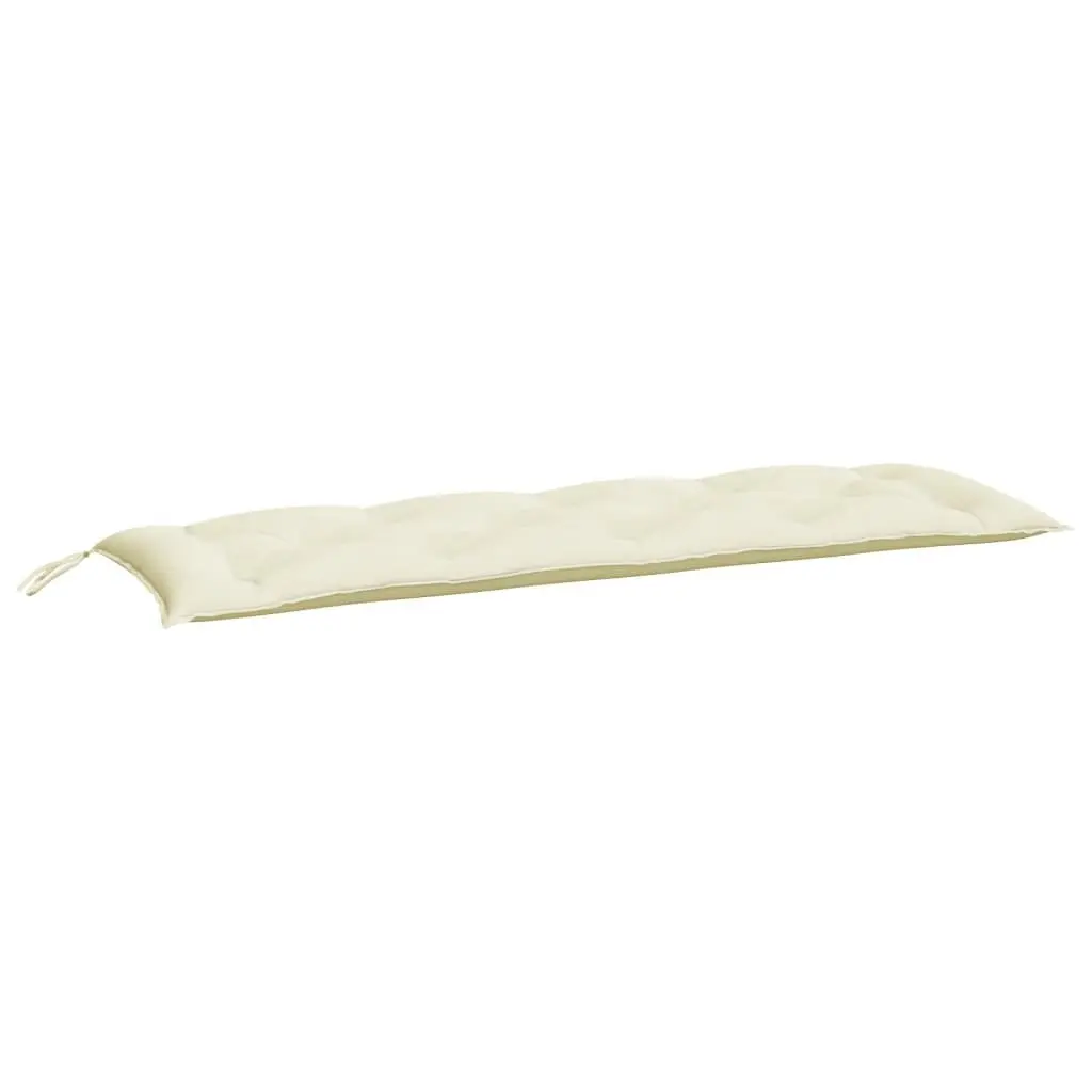 Garden Bench Cushions Outdoor Seating Pad 150 x 50 x 7 cm Cream 2 Pieces Water Resistant