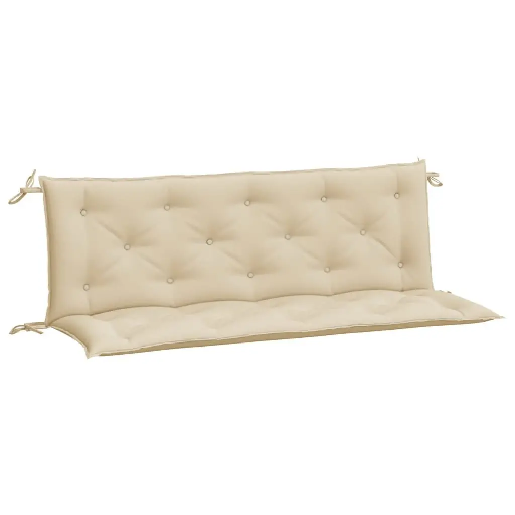 Garden Bench Cushions Outdoor Seating Pad 150 x 50 x 7 cm Oxford Fabric Beige 2 Pieces