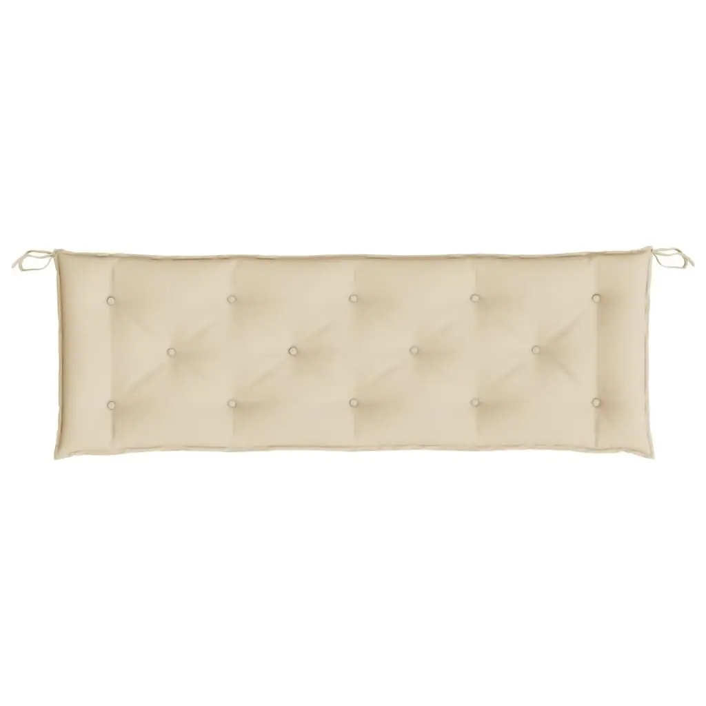 Garden Bench Cushions Outdoor Seating Pad 150 x 50 x 7 cm Oxford Fabric Beige 2 Pieces