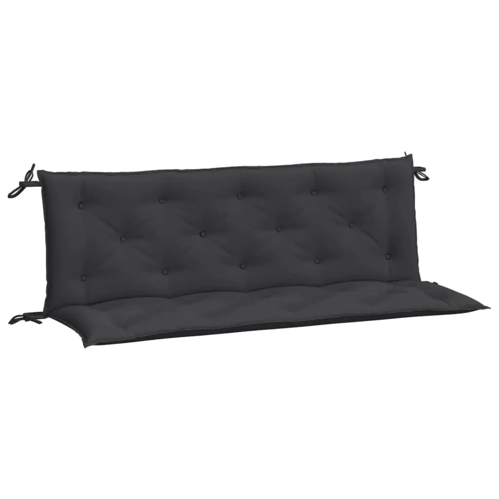 Garden Bench Cushions Outdoor Seat Pad 150x50x7cm Black 2pcs
