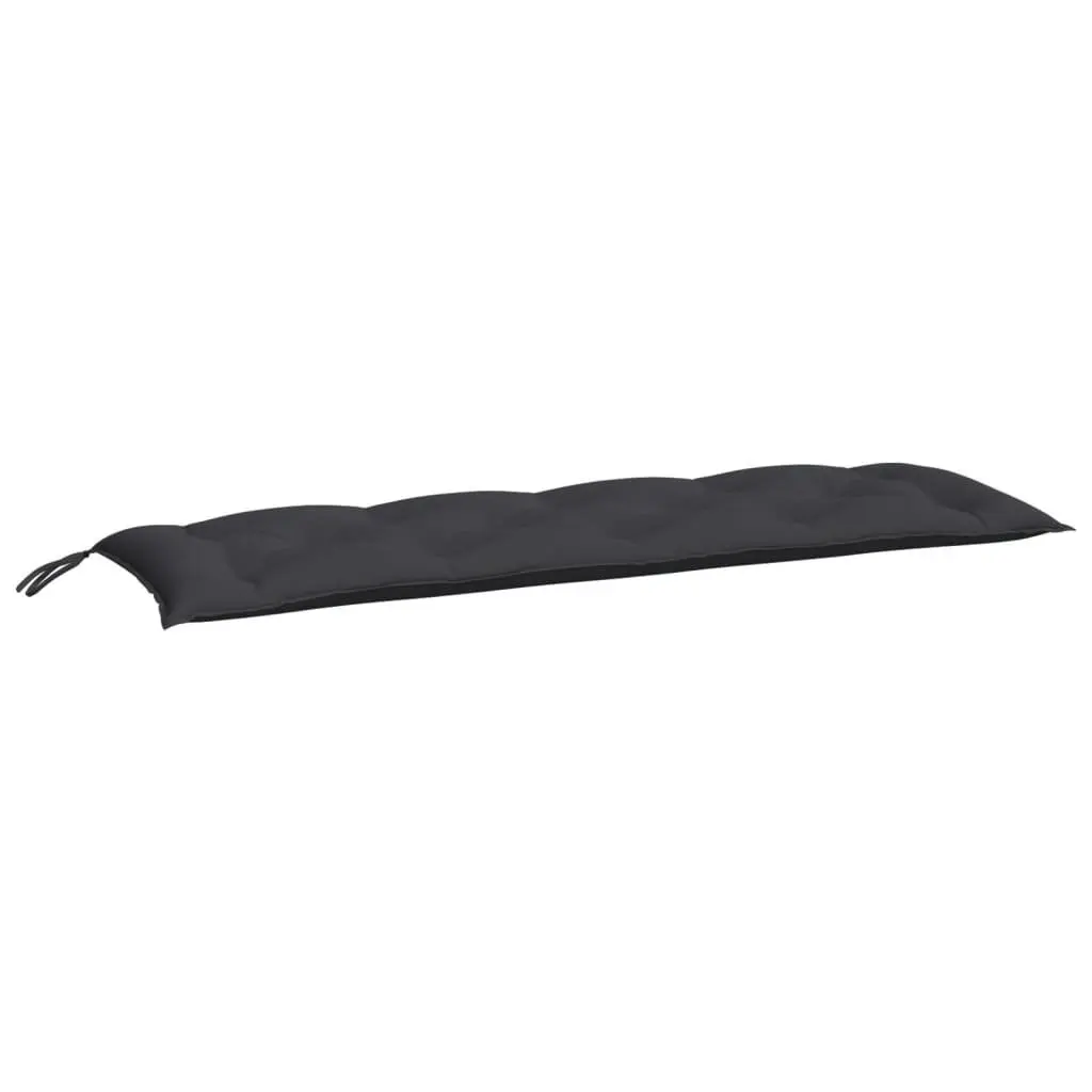 Garden Bench Cushions Outdoor Seat Pad 150x50x7cm Black 2pcs