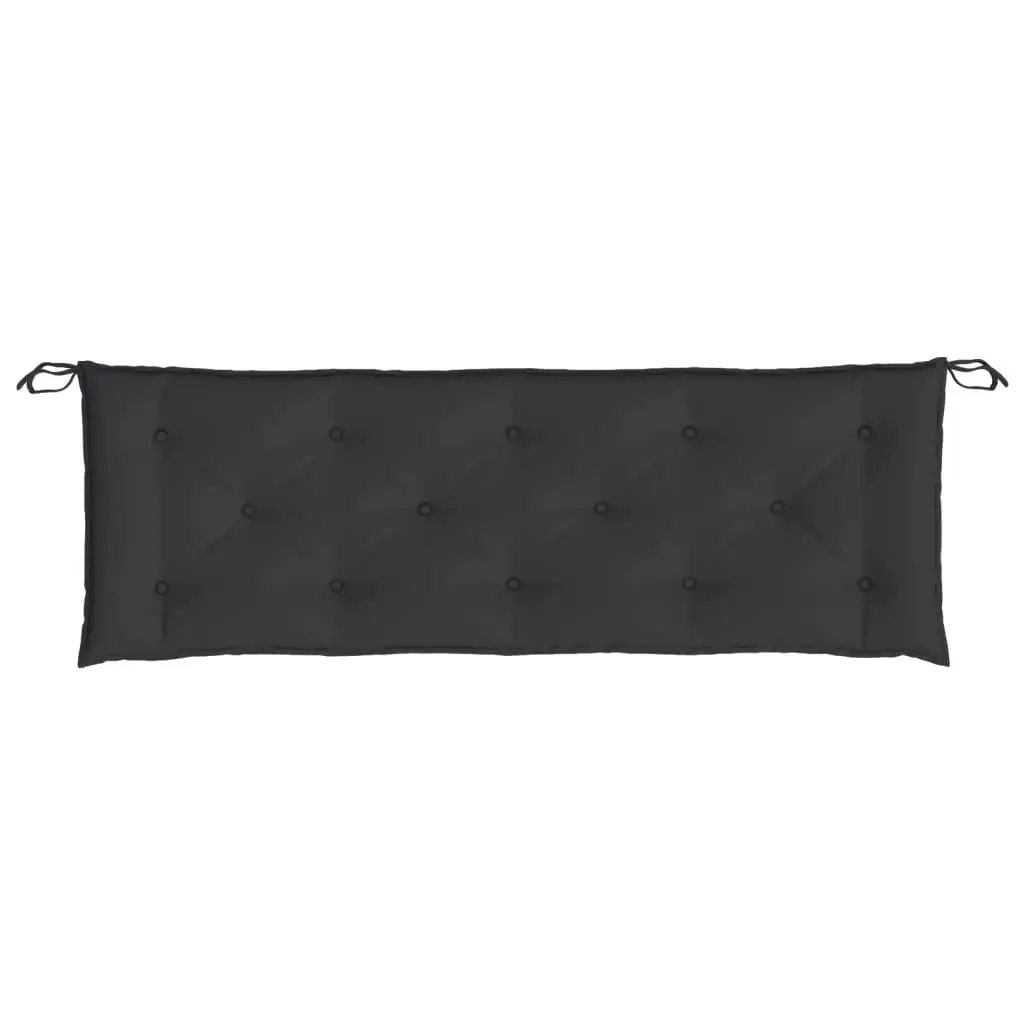 Garden Bench Cushions Outdoor Seat Pad 150x50x7cm Black 2pcs