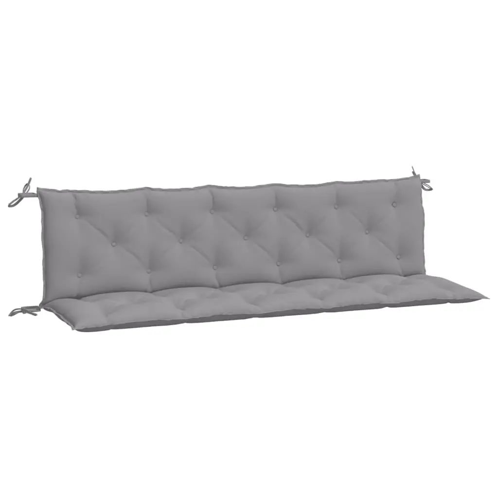 Garden Bench Cushions 2pc Outdoor Patio Seat Pad 180x50x7cm Oxford Grey Durable