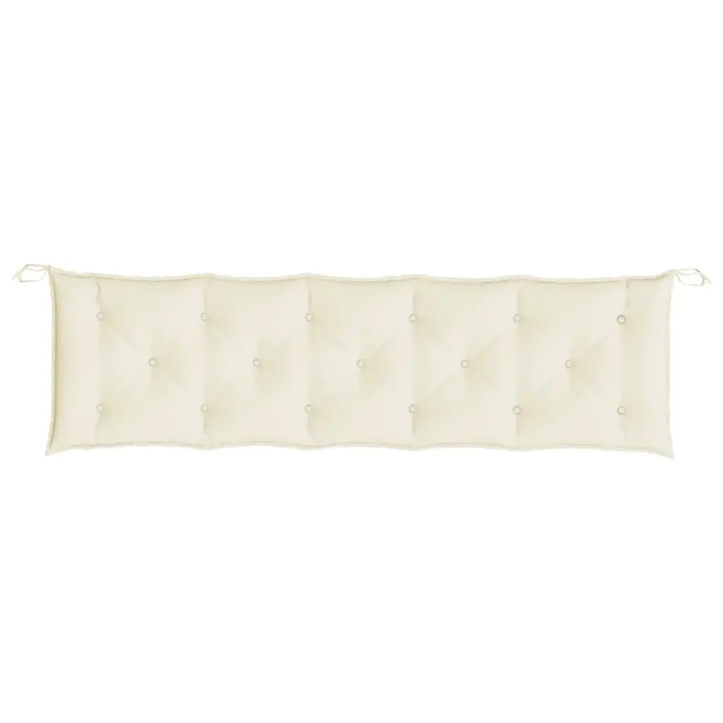 Garden Bench Cushions Outdoor Seating Pad 180 x 50 x 7 cm Cream White 2 pcs Oxford Fabric