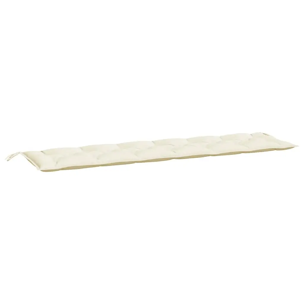 Garden Bench Cushions 2pcs Outdoor Patio Seat Pad Water Resistant Cream 200x50x7cm