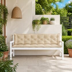 Comfortable and Reliable Garden Bench Cushions 2 Pcs Beige