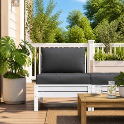 Comfortable 2pc Anthracite Pallet Cushions for Your Space