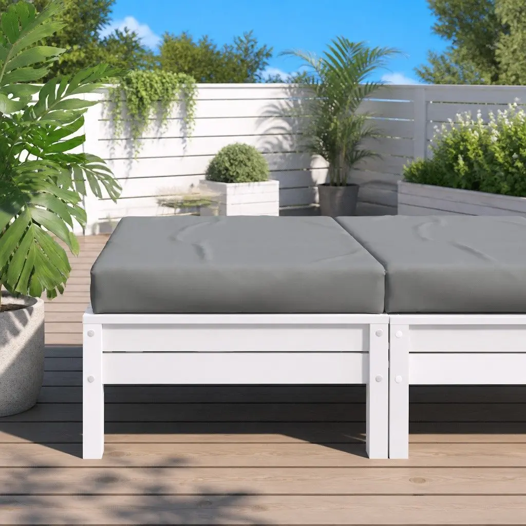 Pallet Cushion Outdoor Garden Furniture Seat Pad 60x60x9.5cm Grey Oxford Fabric