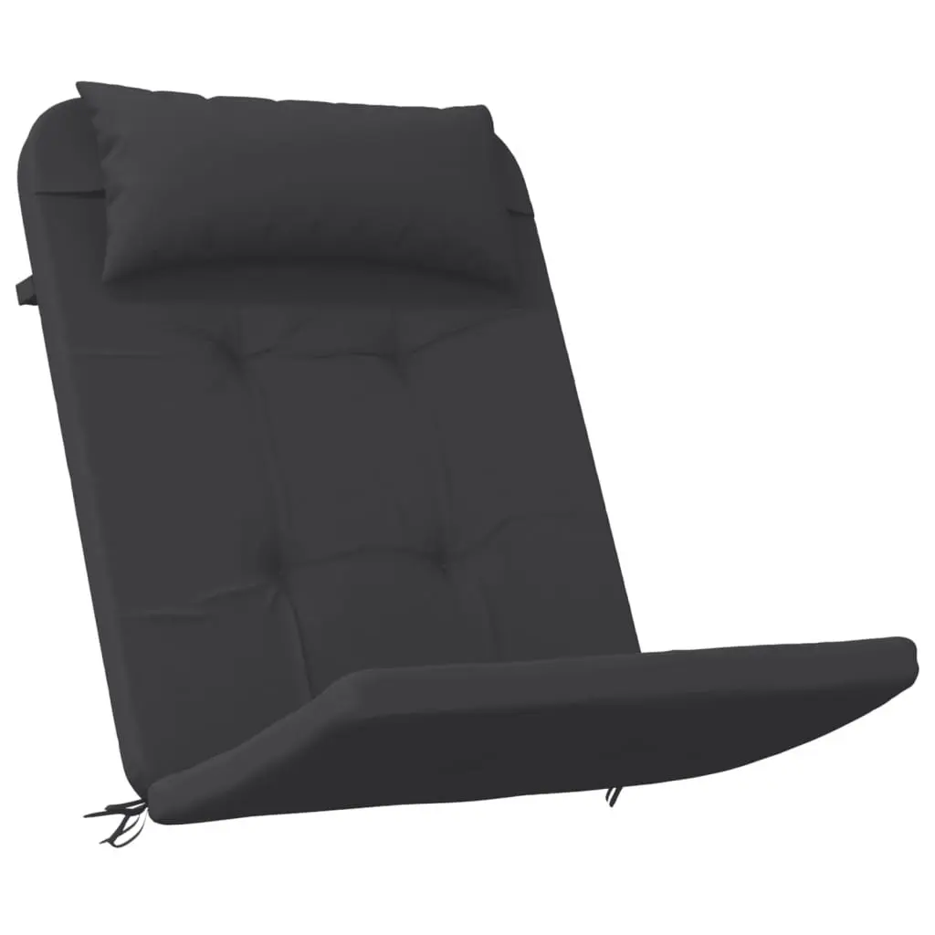 Adirondack Chair Cushions Outdoor Use 2 Pieces Black Oxford Fabric