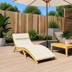 Comfort-Driven Cream Sun Lounger Cushion for Relaxation
