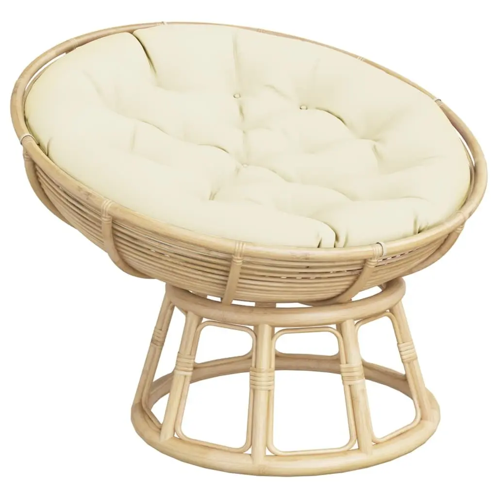 Round Cushion Outdoor Garden Patio Chair Seat Pad 100cm Cream Oxford Fabric