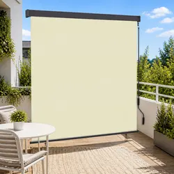 Reliable Cream Outdoor Roller Blind - UV Protection 180 x 250 cm