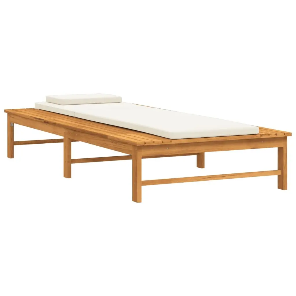 Wooden Sun Lounger with Cushions Included