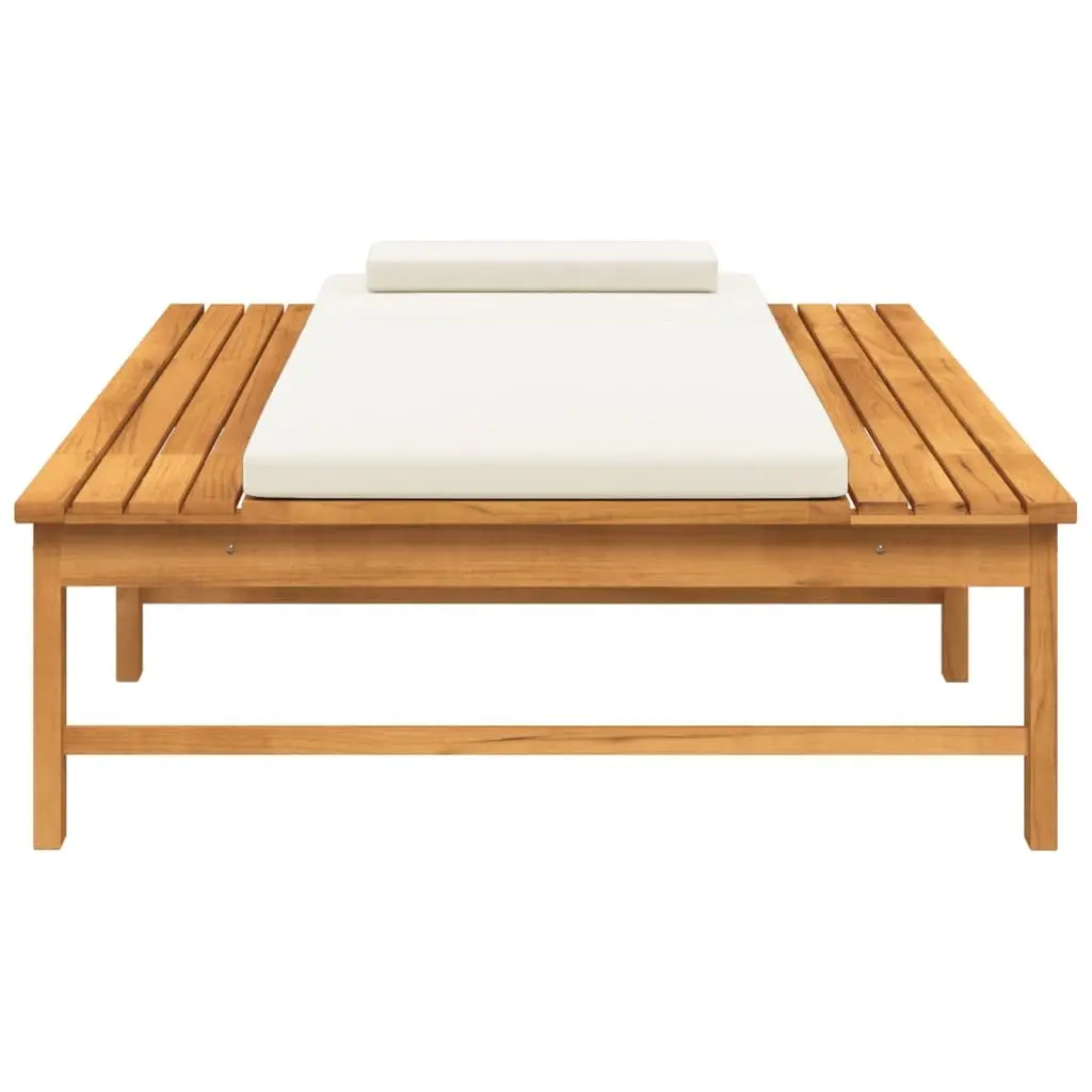 Wooden Sun Lounger with Cushions Included