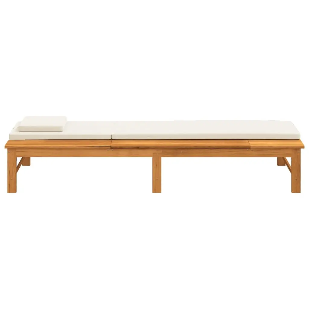 Wooden Sun Lounger with Cushions Included