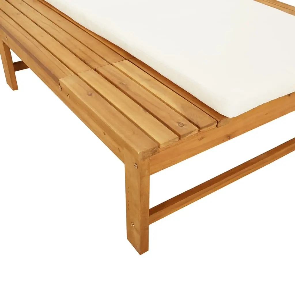 Wooden Sun Lounger with Cushions Included