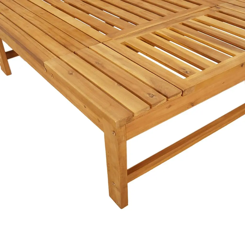 Wooden Sun Lounger with Cushions Included