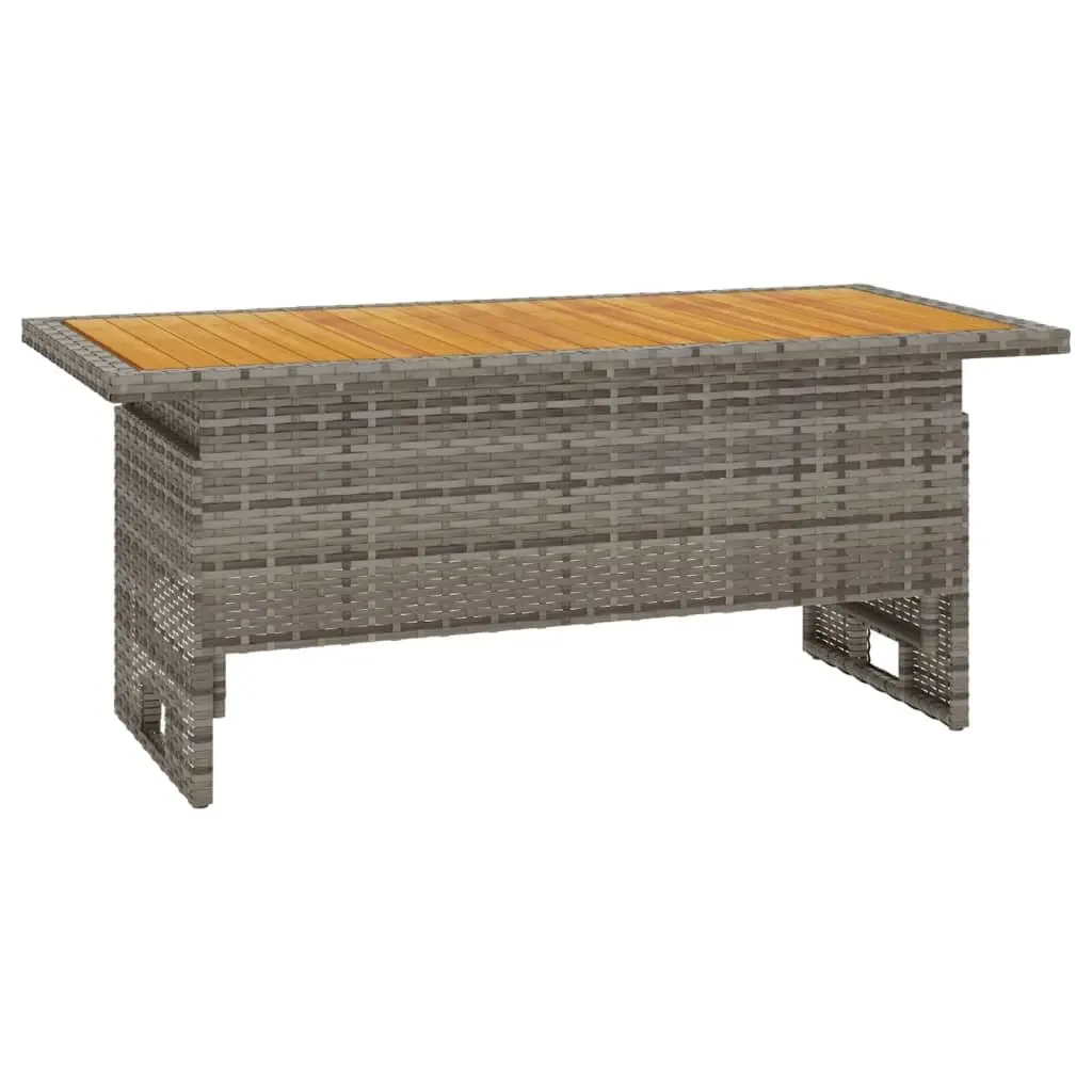 2 Piece Garden Lounge Set Outdoor Relaxation Grey PE Rattan with Cushions