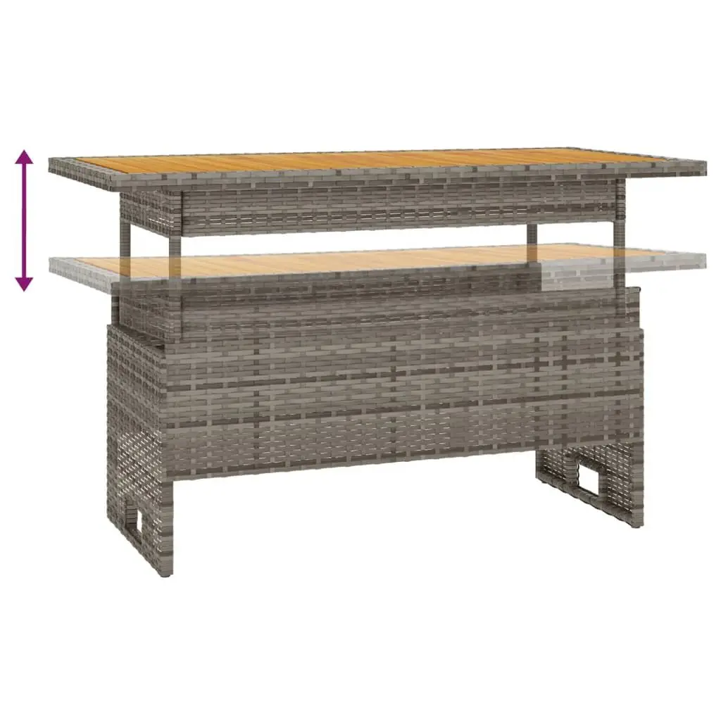 2 Piece Garden Lounge Set Outdoor Relaxation Grey PE Rattan with Cushions